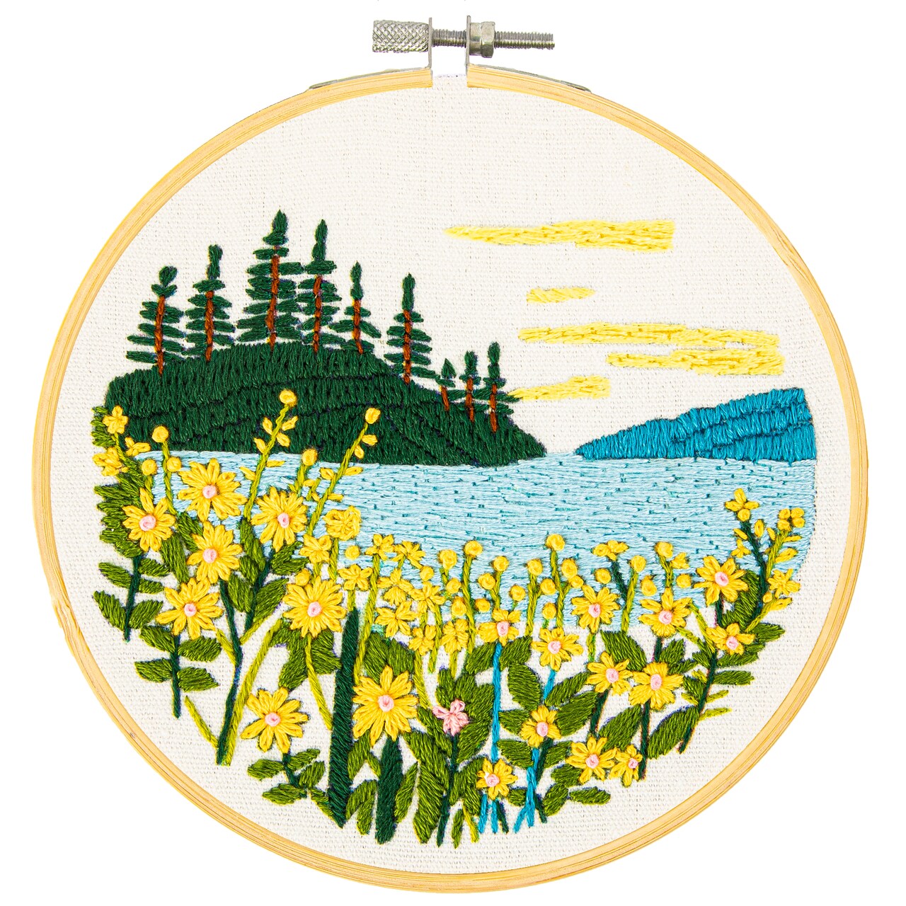 Diamond Dotz Kits - Embroidery Mountain Lake: Relax and Create with This Embroidery Kit for Beginners, Perfect Embroidery Kits for Adults Seeking a Fun, Scenic Craft Project